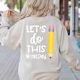 Lets Do This Test Day State Testing Teacher Motivational Women's Sweatshirt Back Print Sand Lets Do This Test Day State Testing Teacher Motivational Women's Sweatshirt Back Print Sand
