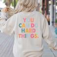 Test Day Teacher You Can Do Hard Things Women Kids Women's Sweatshirt Back Print Sand Test Day Teacher You Can Do Hard Things Women Kids Women's Sweatshirt Back Print Sand