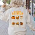 Thankful Syllables Teacher Thanksgiving Educational Kids Women's Sweatshirt Back Print Sand Thankful Syllables Teacher Thanksgiving Educational Kids Women's Sweatshirt Back Print Sand