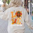Thanksgiving Love First Grade Teacher Turkey Autumn Fall For Men Women Girls Kids Women's Sweatshirt Back Print Sand Thanksgiving Love First Grade Teacher Turkey Autumn Fall For Men Women Girls Kids Women's Sweatshirt Back Print Sand