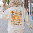 Thanksgiving One Thankful Art Teacher Fall Groovy Men Women Women's Sweatshirt Back Print Sand Thanksgiving One Thankful Art Teacher Fall Groovy Men Women Women's Sweatshirt Back Print Sand
