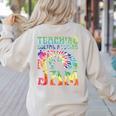 Tie Dye Teaching Social Studies Is My Jam Sunglasses Teacher Women's Sweatshirt Back Print Sand
