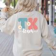 TK Team Back To School Teachers Students Team TK Women's Sweatshirt Back Print Sand TK Team Back To School Teachers Students Team TK Women's Sweatshirt Back Print Sand