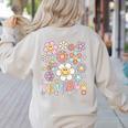 TK Vibes Back To School TK Girl Kid TK Team TK Teacher Women Women's Sweatshirt Back Print Sand