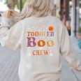 Toddler Boo Crew Halloween Daycare Teacher Kids Women's Sweatshirt Back Print Sand