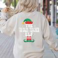 The Toddler Teacher Elf Christmas Matching Family Women's Sweatshirt Back Print Sand The Toddler Teacher Elf Christmas Matching Family Women's Sweatshirt Back Print Sand