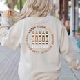 History Teacher Teach Love African American Men Women Women's Sweatshirt Back Print Sand