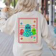 Trick Or Teach Neon Ghost Flower Teacher Spooky Halloween Women's Sweatshirt Back Print Sand Trick Or Teach Neon Ghost Flower Teacher Spooky Halloween Women's Sweatshirt Back Print Sand