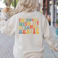 Twin Day Friends Teacher Twinning With My Bestie Matching Women's Sweatshirt Back Print Sand Twin Day Friends Teacher Twinning With My Bestie Matching Women's Sweatshirt Back Print Sand