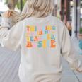 Twinning With My Teacher Bestie Twin Day Matching For Men Women Kids Women's Sweatshirt Back Print Sand