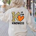 Unity Day K Is For Kindness Anti Bullying Orange Teacher Men Women Kids Women's Sweatshirt Back Print Sand Unity Day K Is For Kindness Anti Bullying Orange Teacher Men Women Kids Women's Sweatshirt Back Print Sand
