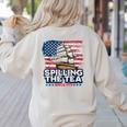 US History Teacher Boston Spilling The Tea Since 1773 Women's Sweatshirt Back Print Sand