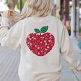 Valentines Day Teacher Hearts Apple Love Teach Women Men Women's Sweatshirt Back Print Sand Valentines Day Teacher Hearts Apple Love Teach Women Men Women's Sweatshirt Back Print Sand