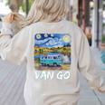 Van Go Retro Vanlife Art Teacher Women's Sweatshirt Back Print Sand Van Go Retro Vanlife Art Teacher Women's Sweatshirt Back Print Sand