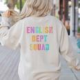 Vintage ENGLISH DEPT SQUAD Back To School Teacher Student Women's Sweatshirt Back Print Sand Vintage ENGLISH DEPT SQUAD Back To School Teacher Student Women's Sweatshirt Back Print Sand