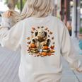 Vintage Ghost Book Reading Pumpkin Gothic Halloween Teachers Men Women Kids Women's Sweatshirt Back Print Sand Vintage Ghost Book Reading Pumpkin Gothic Halloween Teachers Men Women Kids Women's Sweatshirt Back Print Sand