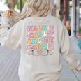 Walkie Calls Are My Cardio Special Education Teacher School Women's Sweatshirt Back Print Sand