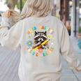 Weird Teachers Build Character Raccoon Colourful Floral Women's Sweatshirt Back Print Sand Weird Teachers Build Character Raccoon Colourful Floral Women's Sweatshirt Back Print Sand