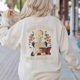 Weird Teachers Build Character Skeleton Book Halloween Women Women's Sweatshirt Back Print Sand Weird Teachers Build Character Skeleton Book Halloween Women Women's Sweatshirt Back Print Sand