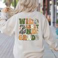 Wild About 2nd Grade Teacher Student First Day Of School Women's Sweatshirt Back Print Sand Wild About 2nd Grade Teacher Student First Day Of School Women's Sweatshirt Back Print Sand