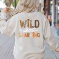 Wild About Learning Back To School First Day Teacher Student Women's Sweatshirt Back Print Sand Wild About Learning Back To School First Day Teacher Student Women's Sweatshirt Back Print Sand