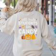 Will Trade Students For Candy Teacher Cute Halloween Women's Sweatshirt Back Print Sand Will Trade Students For Candy Teacher Cute Halloween Women's Sweatshirt Back Print Sand