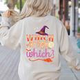 Which Witch Is Which Halloween English Teacher Women's Sweatshirt Back Print Sand
