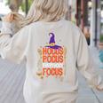 Witchy Halloween Hocus Pocus Everybody Focus Teacher Pumpkin Women's Sweatshirt Back Print Sand Witchy Halloween Hocus Pocus Everybody Focus Teacher Pumpkin Women's Sweatshirt Back Print Sand