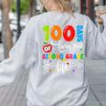 100 Days Of Living That 2nd Grade Life Boy Girl Teacher Women's Sweatshirt Back Print Ash