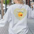100 Days Of School Bee Hive Tree Hearts Teachers Student Kid Women's Sweatshirt Back Print Ash 100 Days Of School Bee Hive Tree Hearts Teachers Student Kid Women's Sweatshirt Back Print Ash