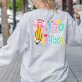100 Days Of School Preppy 100th Day Of School Teachers Girls Women's Sweatshirt Back Print Ash 100 Days Of School Preppy 100th Day Of School Teachers Girls Women's Sweatshirt Back Print Ash