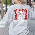 100 Days Smarter 101st Day School Dalmatian Dog Teacher Kids Women's Sweatshirt Back Print Ash