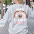 100th Day Of 2nd Grade 100 Days Of School Teacher Women's Sweatshirt Back Print Ash