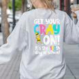 100th Day Of School Get Your Cray On Teacher Women's Sweatshirt Back Print Ash 100th Day Of School Get Your Cray On Teacher Women's Sweatshirt Back Print Ash