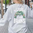 1st Grade Teachers Love Brains Shirt Halloween Teacher Women's Sweatshirt Back Print Ash 1st Grade Teachers Love Brains Shirt Halloween Teacher Women's Sweatshirt Back Print Ash