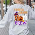 4th Grade Boo Crew Teacher Student Halloween Costume Women's Sweatshirt Back Print Ash