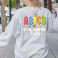 4th Grade Rocks ABCD Back To School Rock Teachers Women's Sweatshirt Back Print Ash 4th Grade Rocks ABCD Back To School Rock Teachers Women's Sweatshirt Back Print Ash