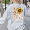4th Grade Teacher Love Autumn Fall Sunflower Appreciation Women's Sweatshirt Back Print Ash 4th Grade Teacher Love Autumn Fall Sunflower Appreciation Women's Sweatshirt Back Print Ash