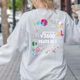 60 Year Old Math Teacher Square Root Of 3600 60th Birthday Women's Sweatshirt Back Print Ash
