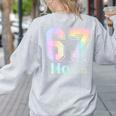 67 Ho Holmium Science Teacher Elements Table Six Seven Meme Women's Sweatshirt Back Print Ash