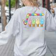 67 Ice Cream Drip Meme Square Root 4489 Slang Teacher Math Women's Sweatshirt Back Print Ash
