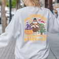 67 Meme Math Teacher Root 4489 Hallothanksmas Six Seven Women's Sweatshirt Back Print Ash
