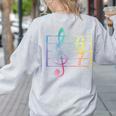 67 Music Meme Slang Six Seven Music Teacher Musician Women's Sweatshirt Back Print Ash