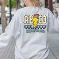 ABCD Highway To Spell Pencil Teacher & Student Font Me Women's Sweatshirt Back Print Ash ABCD Highway To Spell Pencil Teacher & Student Font Me Women's Sweatshirt Back Print Ash