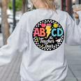 ABCD The Teacher Tour Back To School First Day Of School Women's Sweatshirt Back Print Ash