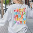Alphabet A-Z ABC Kids Back To School Pre K Teachers Women's Sweatshirt Back Print Ash Alphabet A-Z ABC Kids Back To School Pre K Teachers Women's Sweatshirt Back Print Ash