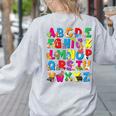 Alphabet Animals ABCs Zoo Kids Boys Girls Teacher Women's Sweatshirt Back Print Ash