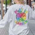 Apple Retro Play Is Learning Kindergarten Teacher Daycare Women's Sweatshirt Back Print Ash Apple Retro Play Is Learning Kindergarten Teacher Daycare Women's Sweatshirt Back Print Ash