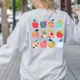 Art Apples Back To School For Teacher Student Women's Sweatshirt Back Print Ash Art Apples Back To School For Teacher Student Women's Sweatshirt Back Print Ash
