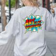 Art Is My Superpower Comic Artist Art Teacher Superhero Women's Sweatshirt Back Print Ash Art Is My Superpower Comic Artist Art Teacher Superhero Women's Sweatshirt Back Print Ash